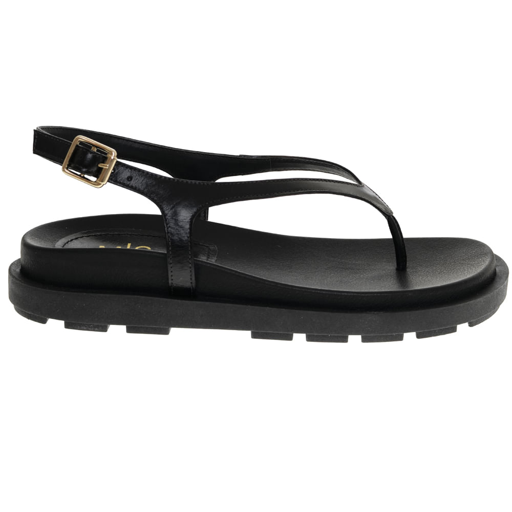 sandalia rasteira couro bufary preto m|s-1